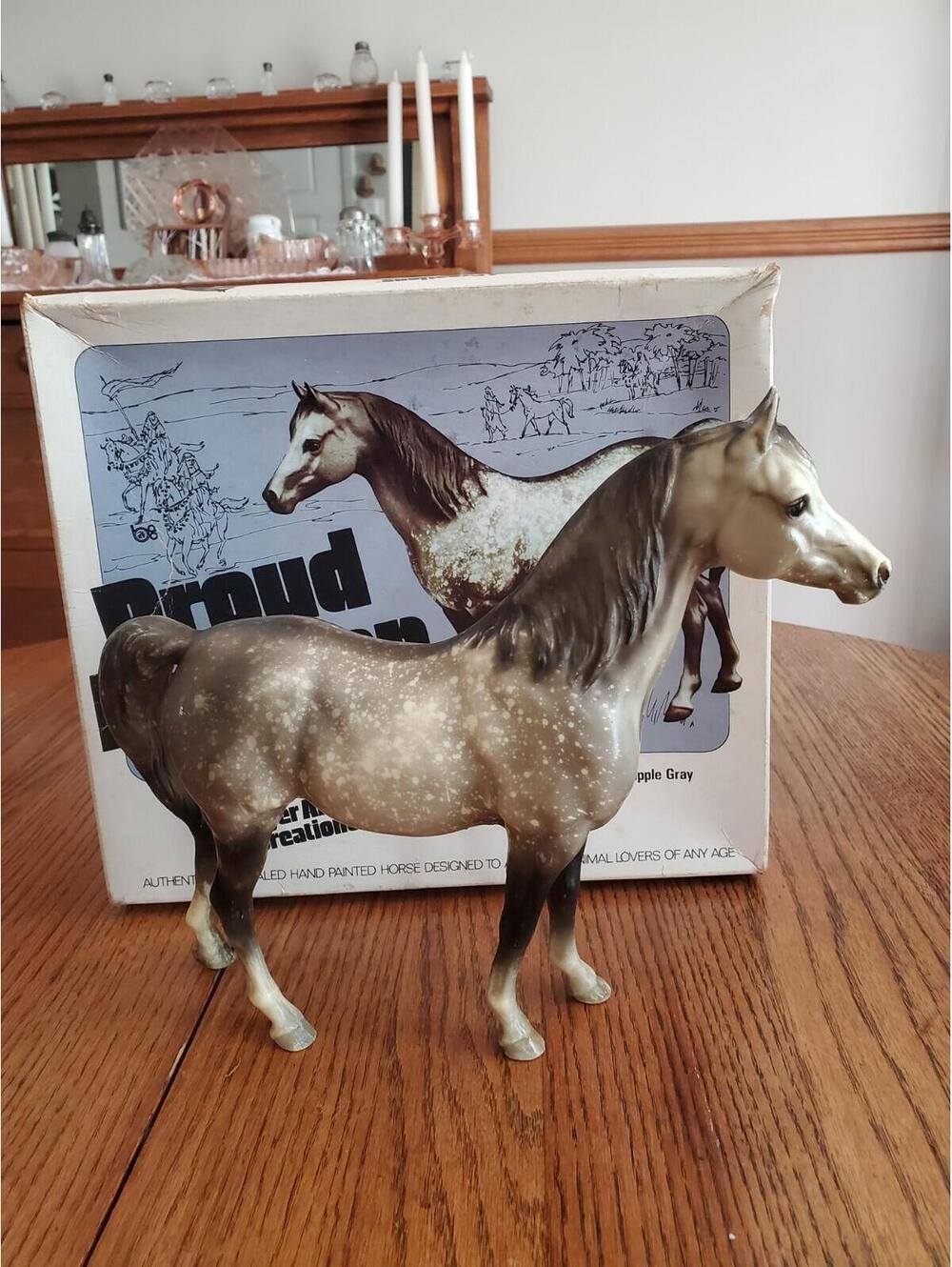Vtg Breyer Dapple Gray Horse With Box